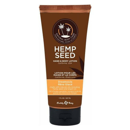 Earthly Body Dreamsicle Hand & Body Lotion - Hydrating Hemp Seed & Argan Oil Blend for Healthy, Radiant Skin
