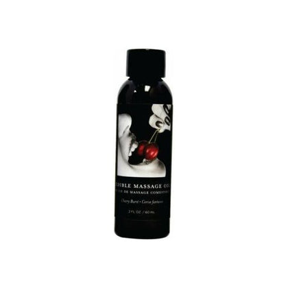 Earthly Body Edible Massage Oil Cherry 2oz - Adult Naughty Store