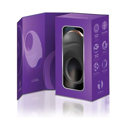 Edonista Luca Vibrating Penis Ring Black - The Ultimate Pleasure Enhancer for Men and Couples