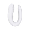 Satisfyer Double Joy White Couples Vibrator - Model D-1001 - Dual Stimulation for Him and Her - Clitoral and G-Spot Pleasure - White