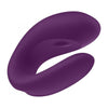Introducing the Satisfyer Double Joy Violet W- App (net) Couples Vibrator - The Ultimate Pleasure Experience
