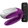 Satisfyer Double Fun Partner Vibrator - Model DFV-101 - Dual Stimulation for Couples - Violet