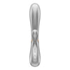 Satisfyer Hot Lover Silver Dual Stimulating Rabbit Vibrator - Model HL-104S - For Women - Clitoral and G-Spot Stimulation - Metallic Silver