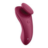 Satisfyer Sexy Secret Wine Red - Powerful Panty Vibrator for Clitoral Stimulation on the Go - Adult Naughty Store