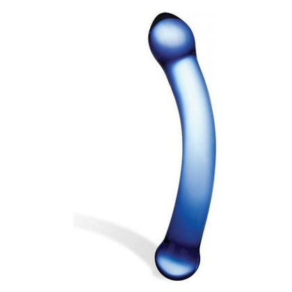 Glas 6-Inch Curved Glass G-Spot Dildo - Model X123 - Women's Pleasure - Blue
