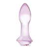 Glas 5 Rosebud Glass Butt Plug - Model 5RBP-01 - Unisex Anal Pleasure - Clear