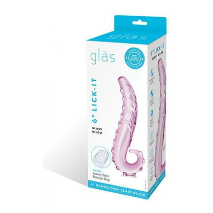 Glas Electric Eel Lick-It Glass Dildo - Model 6, G-Spot Pleasure, Pink