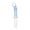 E Glas Twister Dual-Ended Dildo - Model 10 | Unisex | Internal and Anal Pleasure | Crystal Clear