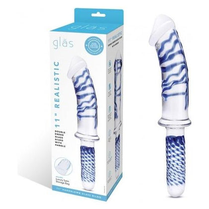 Glas 11in Realistic Double Ended Dildo W- Handle