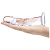 Electric Eel Glas 7 Curved Realistic Glass Dildo with Veins - Model G7CRGDN, Unisex, P-Spot Pleasure, Clear