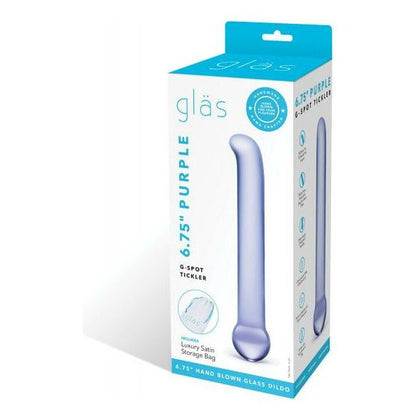 Electric Eel Glas Purple G-Spot Tickler Glass Dildo - Model EEPGT-001 - Female G-Spot Stimulation - Purple