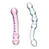 Glas Double Pleasure Glass Dildo Set - Model D2P-2021 - Unisex, Dual-Ended, Versatile Pleasure, Clear - Adult Naughty Store