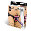 Lux Fetish Pink Velvet Strap On Harness - Model O-S, Clitoral Stimulation, Adjustable Straps for Up to 60