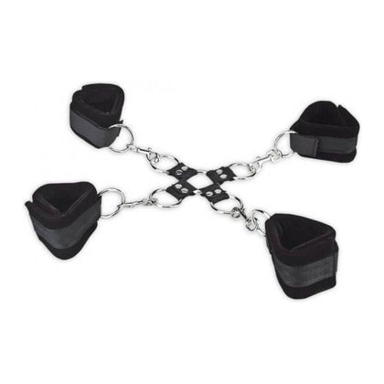 Lux Fetish 5 Piece Hogtie Set - The Ultimate BDSM Restraint Kit for Couples - Model LXF-5PHS - Unisex - Explore Sensual Bondage and Submission - Black