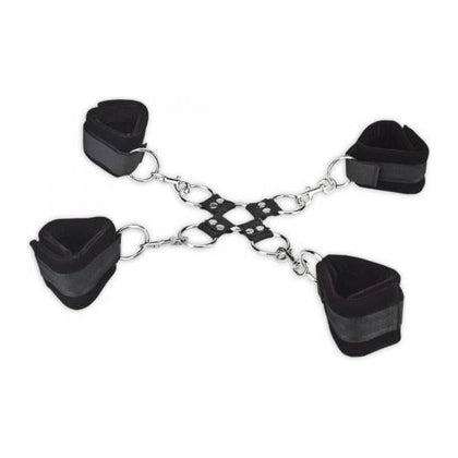 Lux Fetish 5 Piece Hogtie Set - The Ultimate BDSM Restraint Kit for Couples - Model LXF-5PHS - Unisex - Explore Sensual Bondage and Submission - Black - Adult Naughty Store