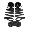 Lux Fetish Bondage Bed Strap Restraint System 2 Piece Set - Ultimate Pleasure and Control for Couples - Model LS-2000 - Unisex - Full Body Restraint - Black - Adult Naughty Store