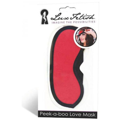 Lux Fetish Peek A Boo Love Mask Red - Sensory Enhancing Blindfold for Intimate Play