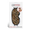 Lux Fetish Peek-a-boo Love Mask Leopard - Adjustable Velvet Blindfold for Sensory Deprivation in Bondage and Fetish Play - Model 2023 - Unisex - Enhances Pleasure - Leopard Print - Adult Naughty Store