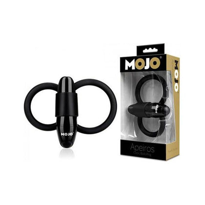 Electric Eel Mojo Apeiros Vibrating Cock Ring - Model AE-7X: Male Pleasure Enhancer for Scrotum and Perineum Stimulation - Black