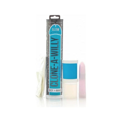 Clone A Willy Blue Glow In The Dark Vibrating Silicone Penis Replica Kit - Model X1: The Ultimate Personalized Pleasure Experience