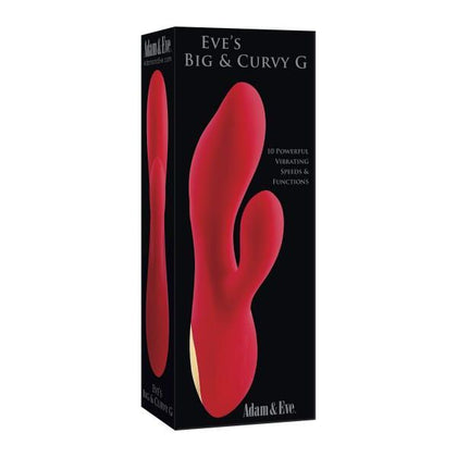 Adam & Eve Evolved Novelties Eves Big & Curvy Rabbit Style Vibrator - Powerful Dual Motor G-Spot Pleasure - Red