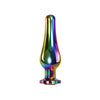 Evolved Novelties Rainbow Metal Plug Medium - Model EVM-001: Unisex Anal Pleasure in Stunning Rainbow Color - Adult Naughty Store