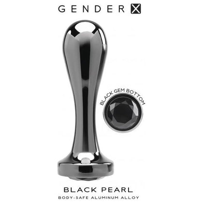 Evolved Novelties Gender X Black Pearl Large Butt Plug - Model XBP-2022 - Unleash Pleasure with Elegance and Intensity - Adult Naughty Store