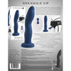 Evolved Novelties Gender X Snuggle Up Strap On - Dual Motor Wavy Shaft Vibrator - Model GX-500 - For All Genders - Intense Pleasure - Black - Adult Naughty Store