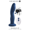 Evolved Novelties Gender X Snuggle Up Strap On - Dual Motor Wavy Shaft Vibrator - Model GX-500 - For All Genders - Intense Pleasure - Black - Adult Naughty Store