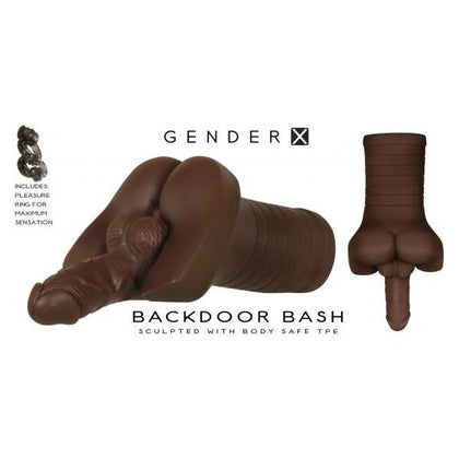 Evolved Novelties Gender X Backdoor Bash Dark Brown Stroker - The Ultimate Pleasure Experience
