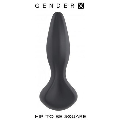 Evolved Novelties Gender X Hip To Be Square Vibrating Butt Plug - Model 2023 - Unisex Anal Pleasure - Black - Adult Naughty Store