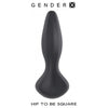 Evolved Novelties Gender X Hip To Be Square Vibrating Butt Plug - Model 2023 - Unisex Anal Pleasure - Black - Adult Naughty Store