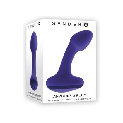 Evolved Novelties Silicone Butt Plug 'Gender X Anybody's Plug' Model 2024 - Unisex Anal Vibrator in Black