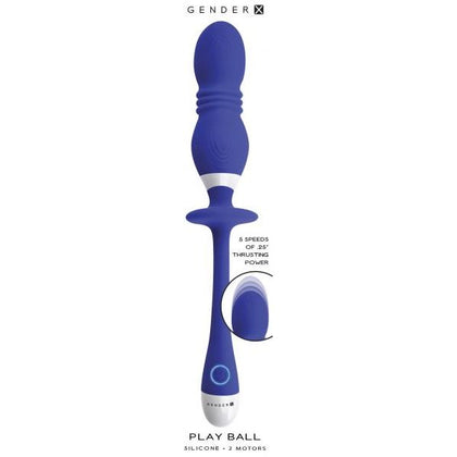 Evolved Novelties Gender X Play Ball Thrusting Vibrator - Model GX-2022 - For Women - G-Spot Stimulation - Blue