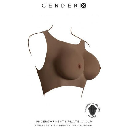Evolved Novelties Gender X C-Cup Dark Wearable Male Masturbator Vest - Model 2024 - Male - Realistic Chest Enhancements - Black