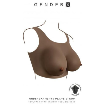 Evolved Novelties Lifelike Wearable Breasts D-Cup Dark for Gender X (Model 2024) - Realistic Silicone Enhancements for a Confident and Natural Look