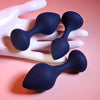 Evolved Novelties Playboy Tail Trainer 3 Piece Silicone Butt Plug Set - Model 2023 - Unisex Anal Pleasure Kit in Sensual Black