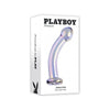 Evolved Novelties Playboy Jewels King Glass Probe - Luxurious Curved Borosilicate Glass Anal and Vaginal Pleasure Toy for All Genders - Crystal Iridescent - Adult Naughty Store