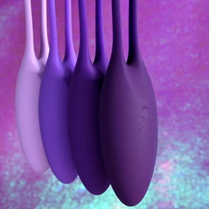 Playboy Pleasure Put In Work Kegel Set - Model PPW-2023 - Women's Steel Kegel Balls for Intense Orgasms and Pelvic Floor Strengthening - Purple