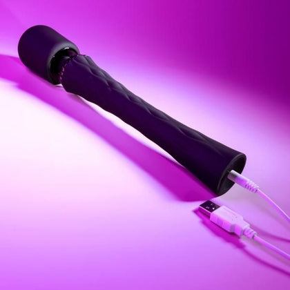 Playboy Royal Wand Massager - Powerful Silicone Vibrating Wand for All Genders - Model 2023 - Deep Pleasure for Every Intimate Moment - Midnight Black