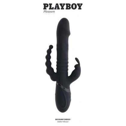 Playboy Big Bunny Energy Rabbit Vibrator - Model BBE-2023 - Triple Stimulation for Women - Thrusting Shaft, Anal Beads, and Bunny Stimulator - Purple - Adult Naughty Store