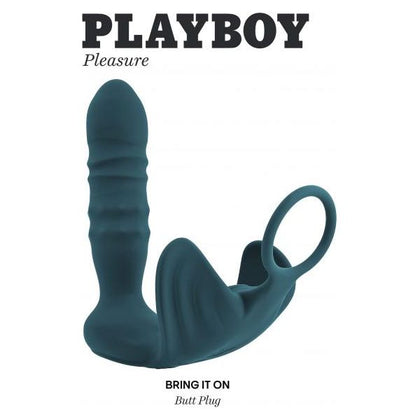 Evolved Novelties Playboy Pleasure Bring It On Butt Plug Deep Teal - Ultimate Thrusting Pleasure for Men and Women