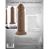 Evolved 7in Girthy Vibrating Dong Dark Skin Tone - The Ultimate Pleasure Experience for All Genders