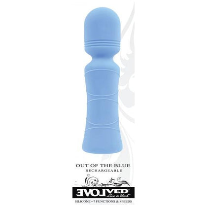 Evolved Out of The Blue Body Massager - Petite Wand Vibe, Model OOTB-2022, for Intense Pleasure, Waterproof, Blue - Adult Naughty Store