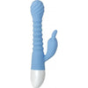 Evolved Novelties Bendy Bunny Rabbit Style Vibrator - Model BB-2000 - Women's G-Spot and Clitoral Pleasure - Blue - Adult Naughty Store