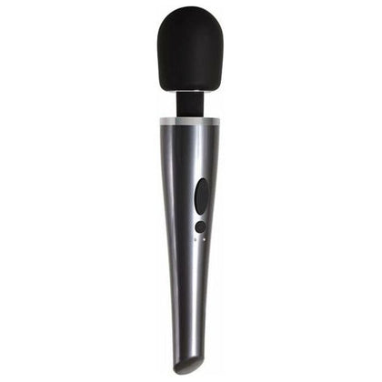 Evolved Novelties Mighty Metallic Wand Body Massager - Model MMW-2001 - Powerful Wireless Rechargeable Vibrator for Intense Clitoral Stimulation - Metallic Charcoal