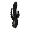 Evolved Novelties Trifecta Black Rabbit Vibrator - Model TRF-500 - Intense Triple Stimulation Pleasure - Women's Triple Erogenous Zone Vibrating Toy - Black - Adult Naughty Store