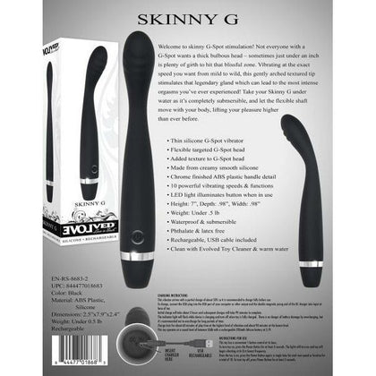 Evolved Skinny G G-Spot Vibrator Black - The Ultimate Pleasure Companion for Intense Orgasms - Adult Naughty Store