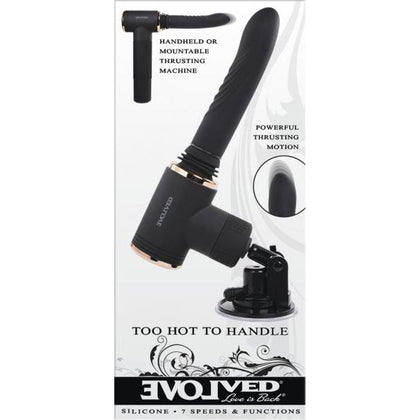 Evolved Too Hot To Handle Powerful Machine - Thrusting Vibrator, Model X-2022, Unisex Pleasure, Rose Gold - Adult Naughty Store