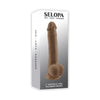 Selopa 7 In Natural Feel Flexskin Dildo Dark - Adult Naughty Store